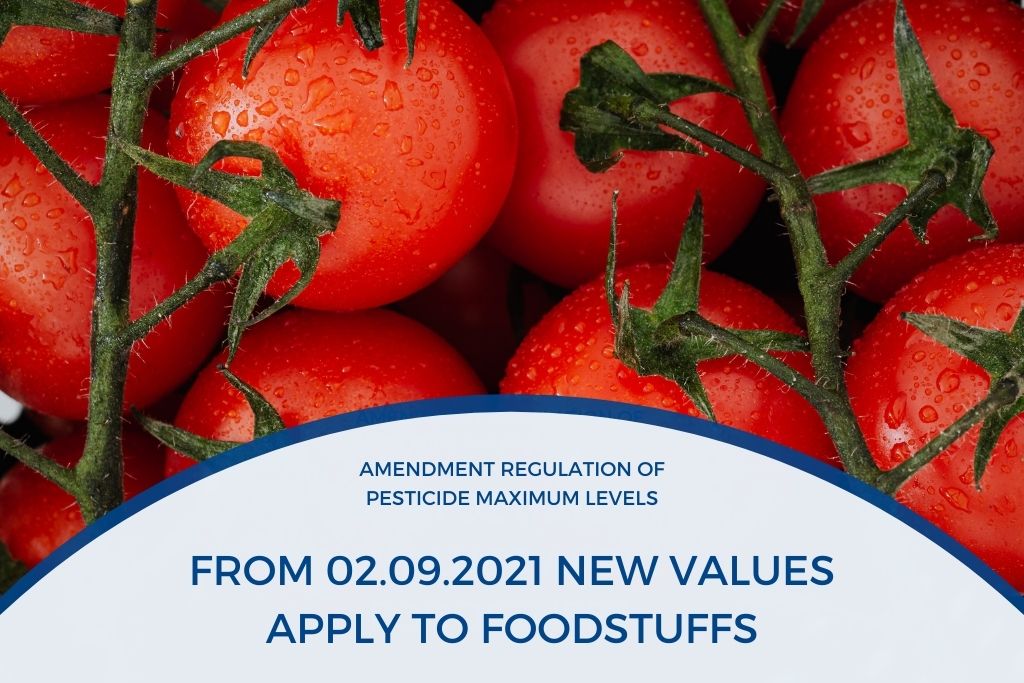 New pesticide maximum levels apply to foodstuffs