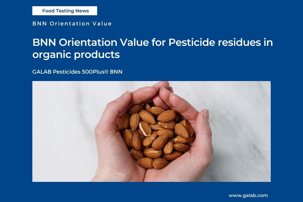 BNN orientation value for pesticide residues in organic products.