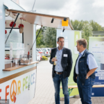 Food truck next to the information booths