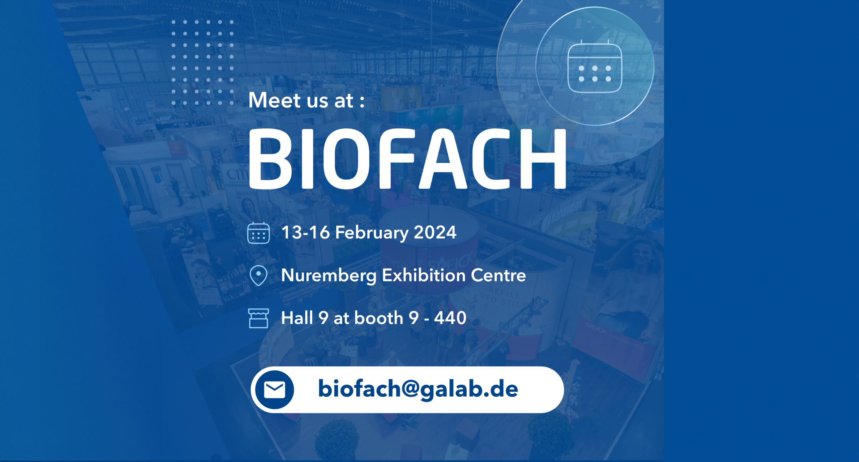 Wir freuen uns, unsere Teilnahme an der BIOFACH 2024 anzukündigen - Galab  Laboratories GmbH